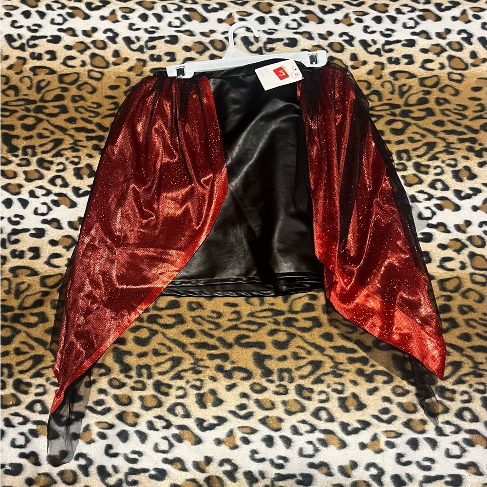 Claire's Red and Black Kids Halloween Costume Skirt